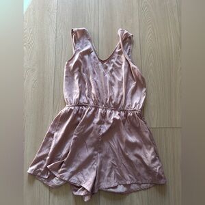 UpWest Blush Pink Lounge Pajama Romper